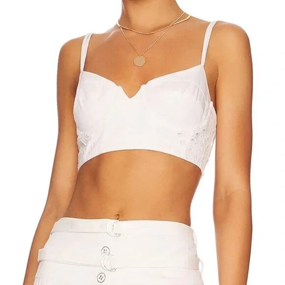 Anthropologie Other - Anthropologie lTularosa Valentina babydoll eyelet Y2K Bra Top White S A003790